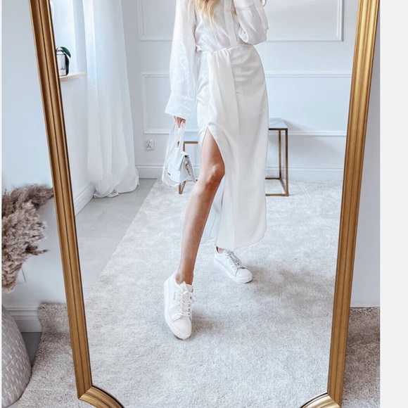 Zara NWT satin Draped skirt - Picture 1 of 7